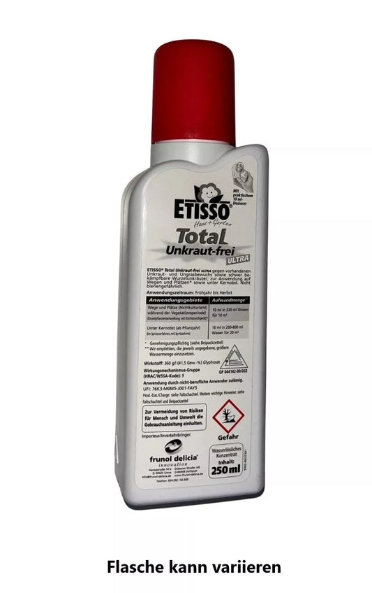 Total Unkraut-frei Ultra 250 ml Glyphosat 360 Referenz zu Round Up für 500m²
